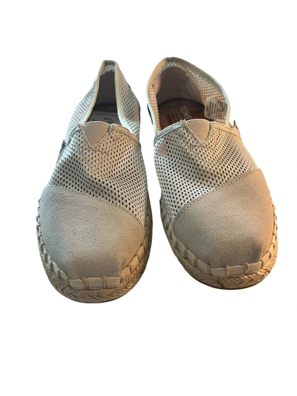 🆕 TOMS Beige Mesh Espadrille Slip-Ons